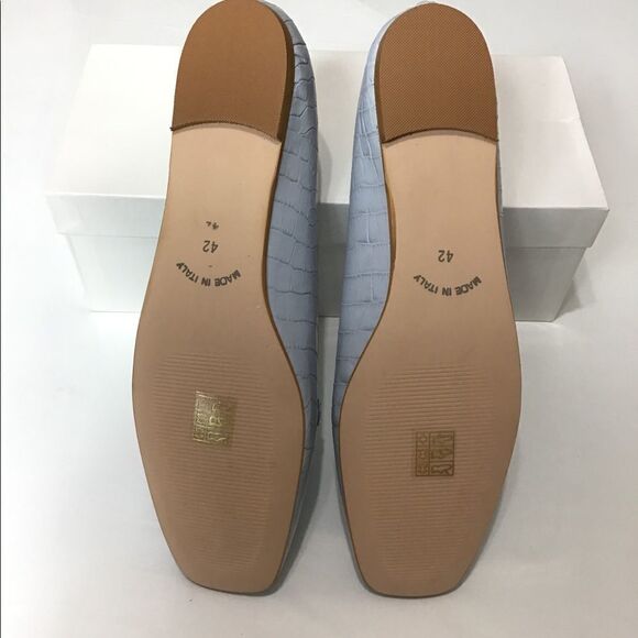 Casani Firenze by Jennifer Tattanelli  Blue Croc Print Leather Loafer Sz 42 NIOB - Picture 3 of 9